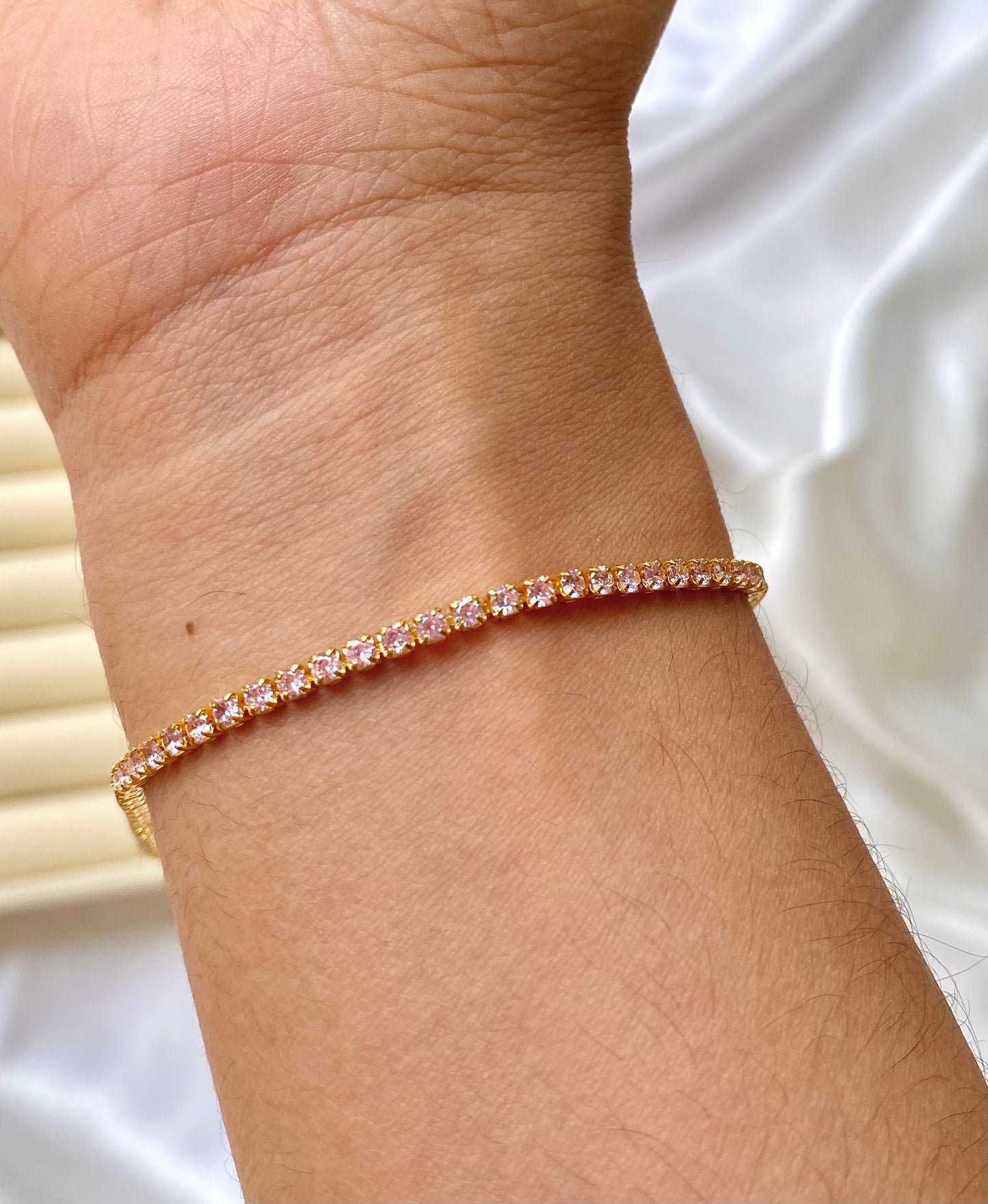Baby Pink Tennis Bracelet