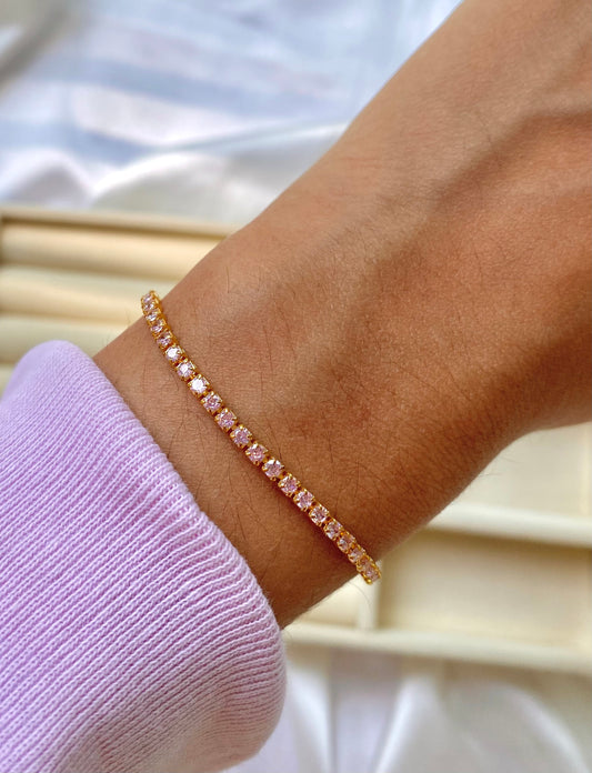 Baby Pink Tennis Bracelet