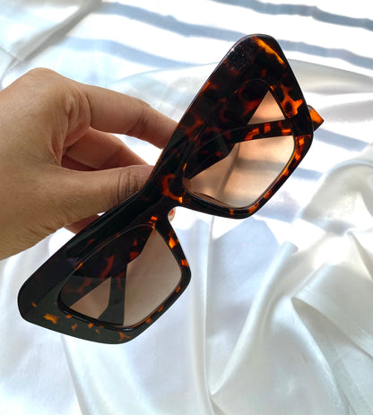 Leopard Cateyes Sunglass