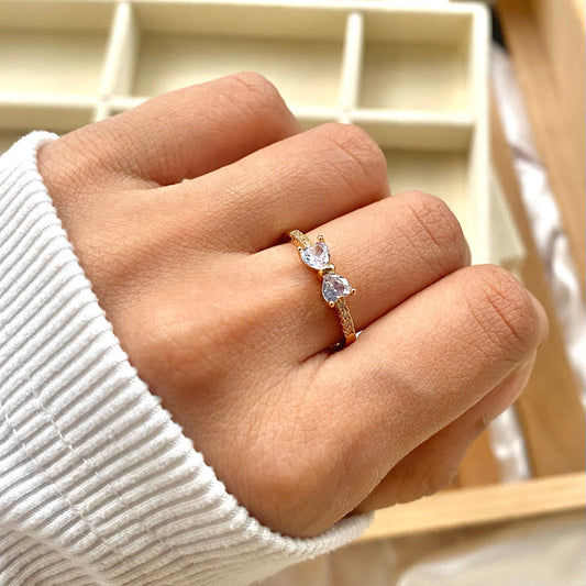 Diamond Bow Ring (Adjustable)