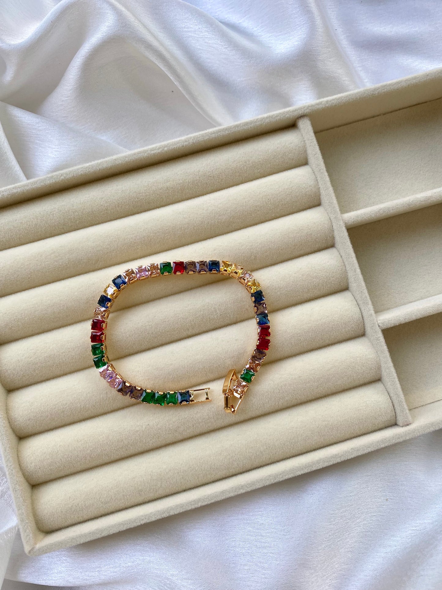 Multi Tennis Bracelet (Thick)