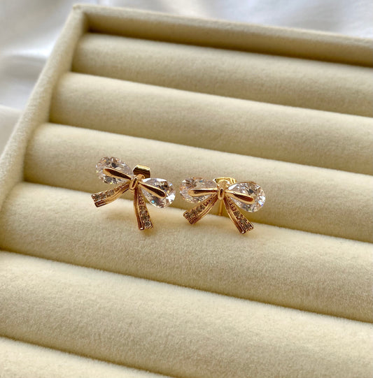 Diamond Bow Earings