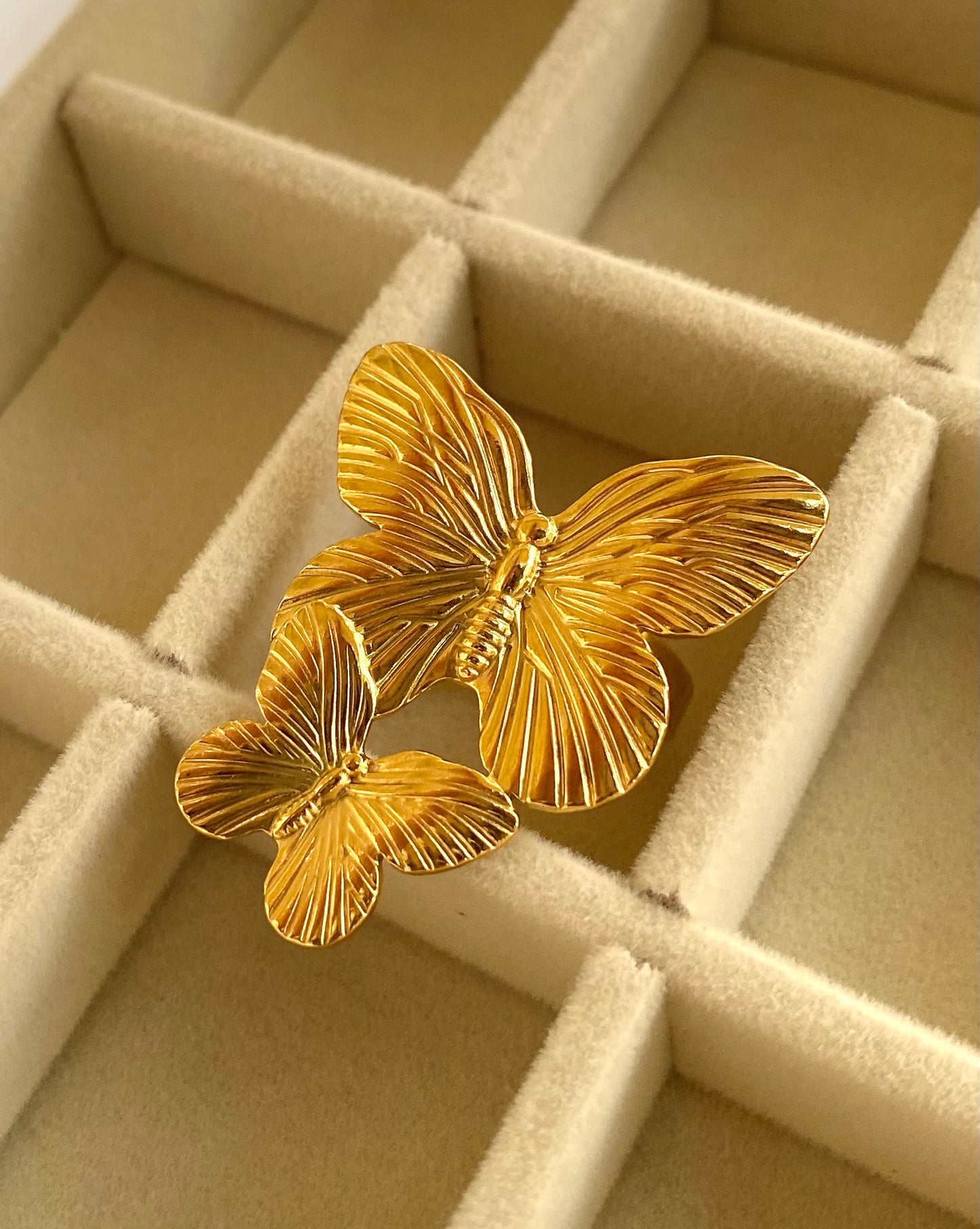 Chunky Butterfly Ring (Adjustable)