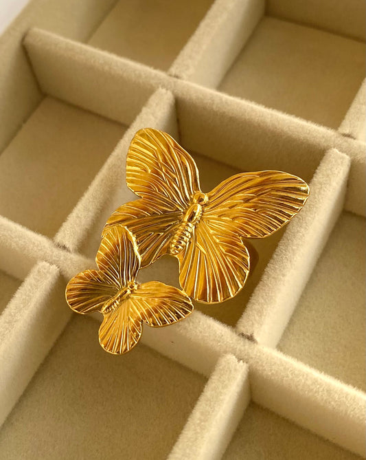 Chunky Butterfly Ring (Adjustable)
